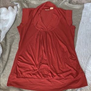 Daytrip Copper cowl neck shirt